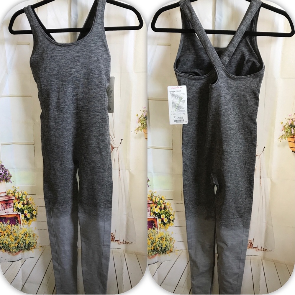 NWT LULULEMON BALANCE & RESIST ONESIE GRAY BLACK - Picture 4 of 7
